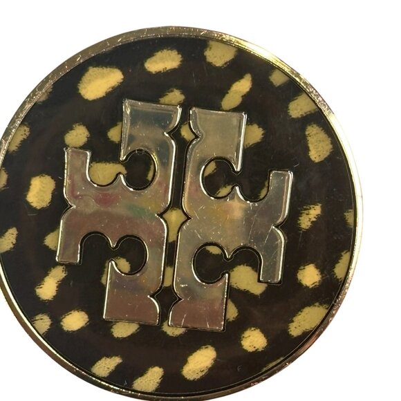 Tory Burch Logo Black and Gold Tone Metal Belt Buckle Only - Picture 3 of 8